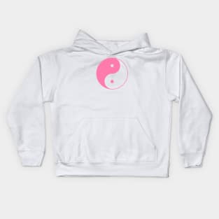 Yin Yang Pink- Ancient Chinese philosophy symbol Kids Hoodie